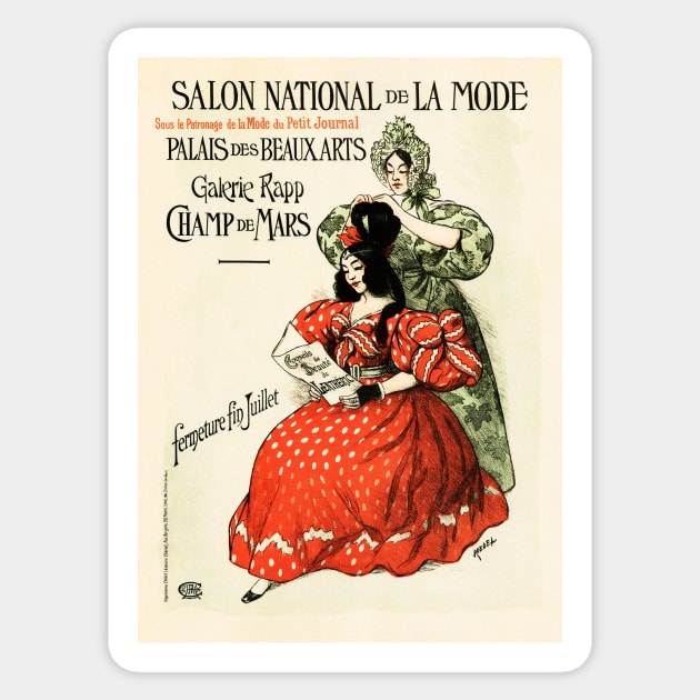 SALON NATIONAL DE LA MODE Vintage French Fashion Show Exhibition Advertisement Art Sticker by vintageposters